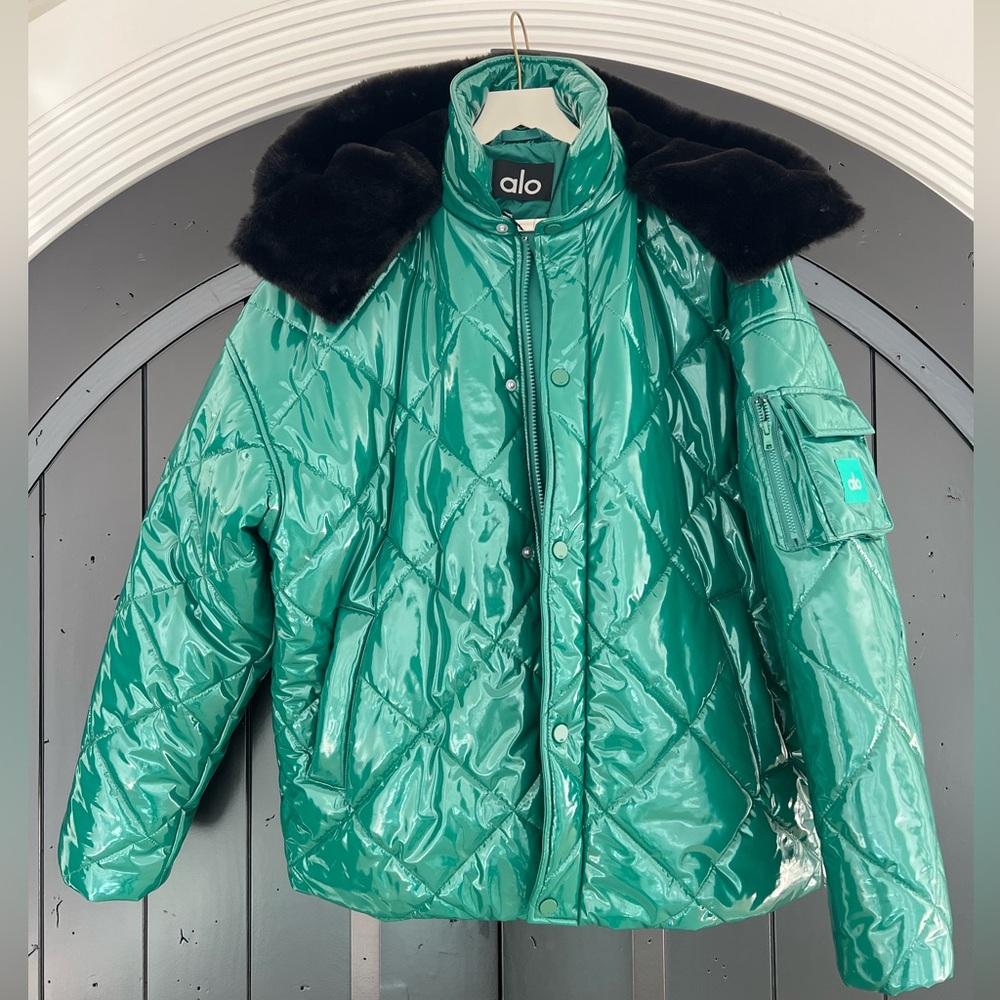 Alo Jacket with Black Fur Collar